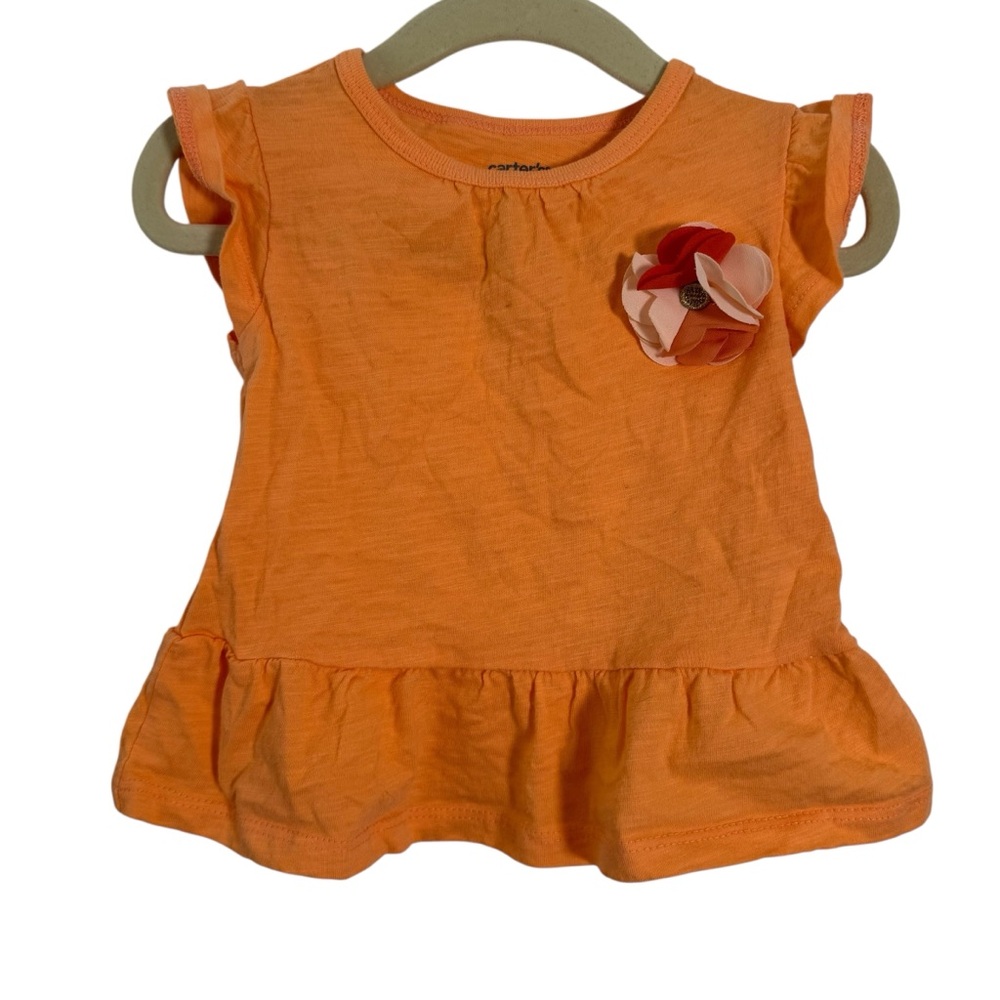 Carter's Vibrant Orange Baby Top SZ 18 months
